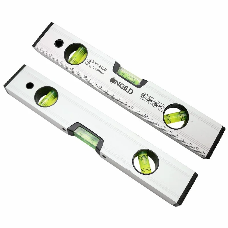 Wholesale High Accuracy 300-1000MM Heavy Duty Horizontal Construction Hardware Tool Alloy Aluminium Spirit Level 5cm Wide