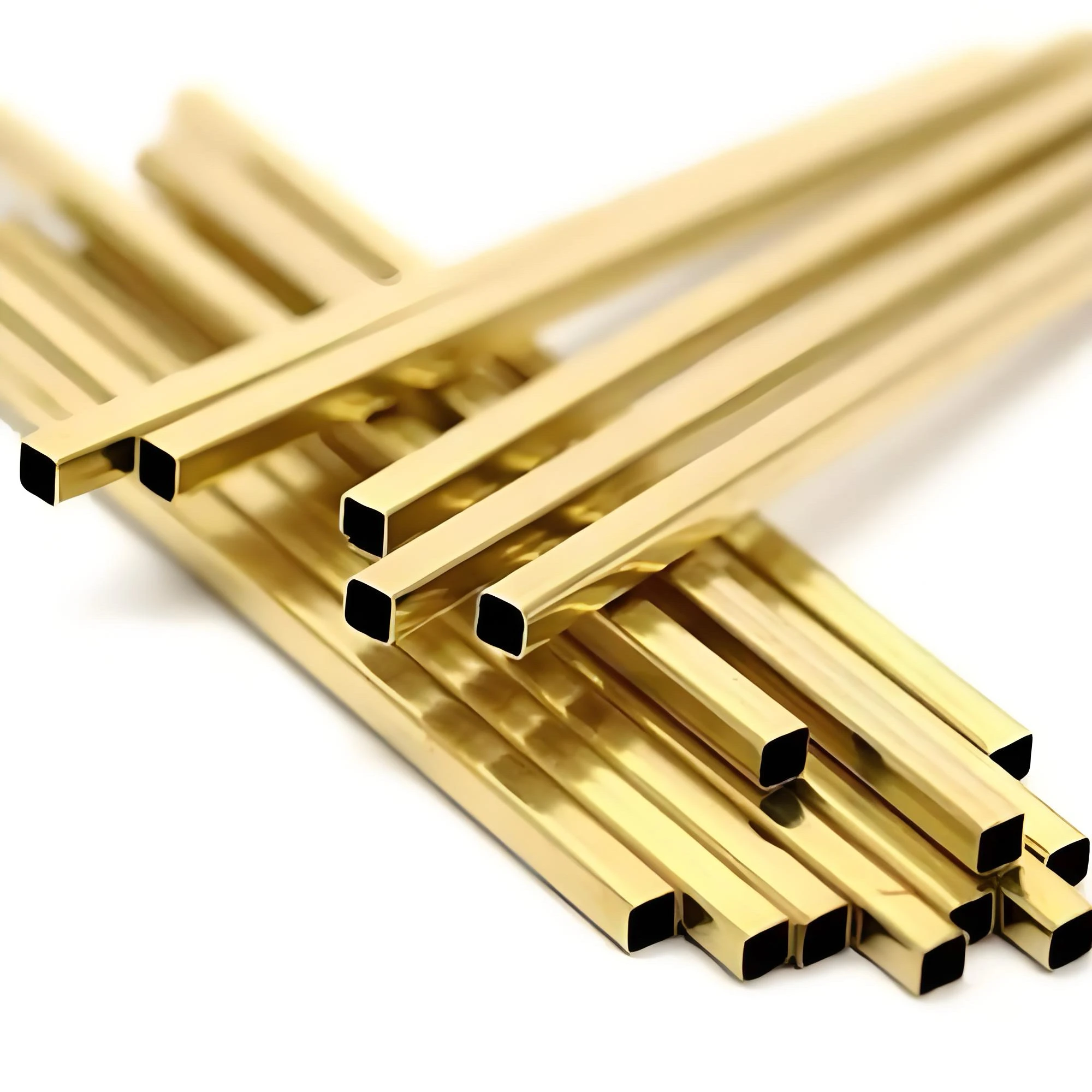 Pure Brass DIY Jewelry Material Metal Square Tube and Flat Tube with Cutting and Welding Services Square Copper Tube