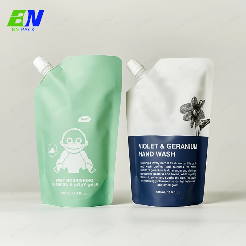 Recyclable Plastic Hand Wash Spout Pouch Juice Packaging Liquid Packaging Pouches