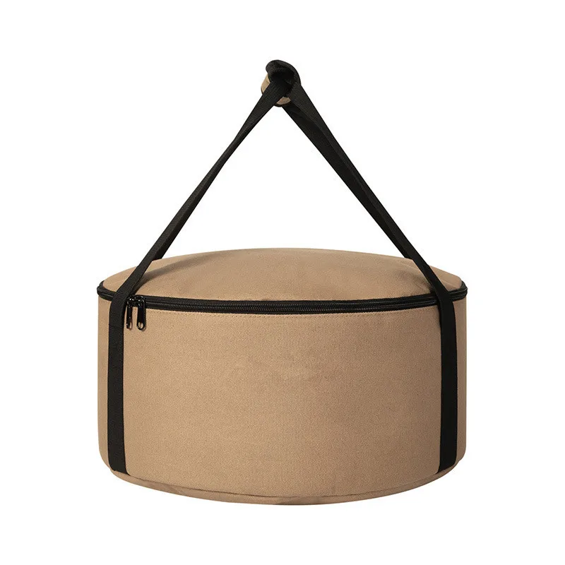 Waterproof Durable Canvas Camping Tableware Storage Bag Outdoor Barbecue Travel Picnic Camping Organizer Cooler Bags