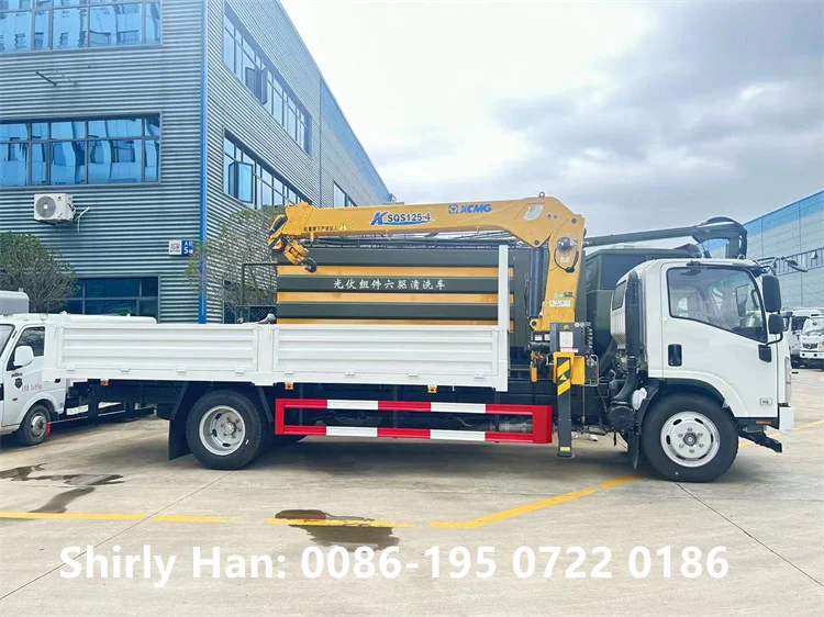 ISUZU 700P 4*2 LHD 5 Tons 6.3 Tons Telescopic Boom Crane Truck for Sale in Russia