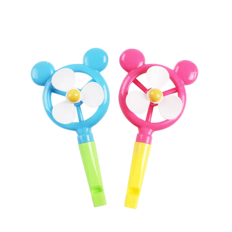 China Factory Mouse Mickey Head Fan Whistle Cheap Small Plastic Whistle Toy For Children