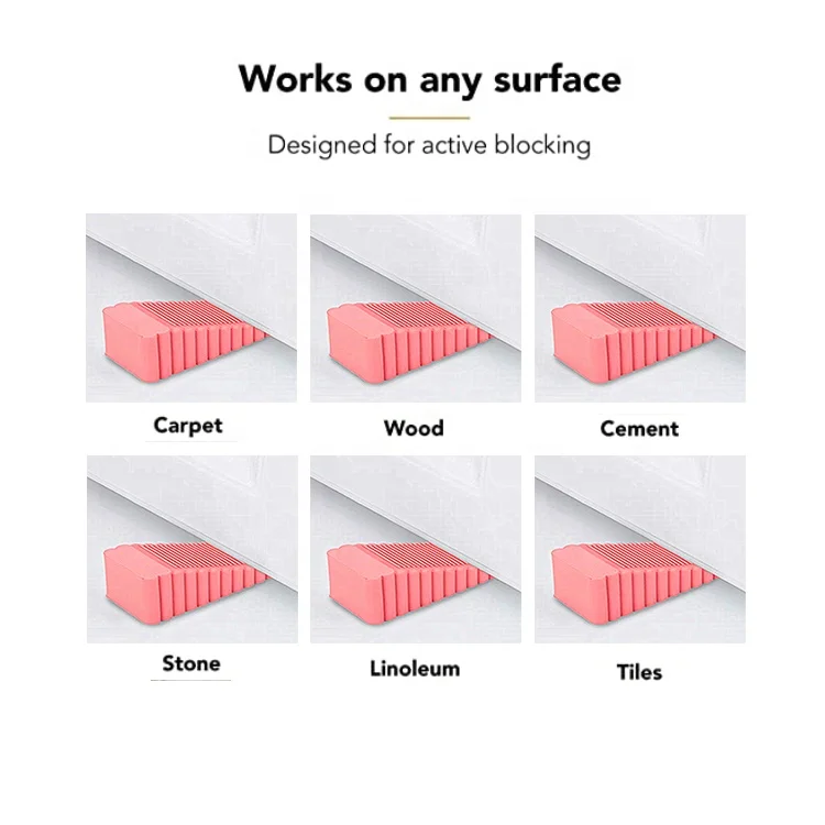 Factory Wholesale Children Kids Safety Heavy Duty Rubber Door Wedge Bumpers Rubber Door Draft Door Stopper