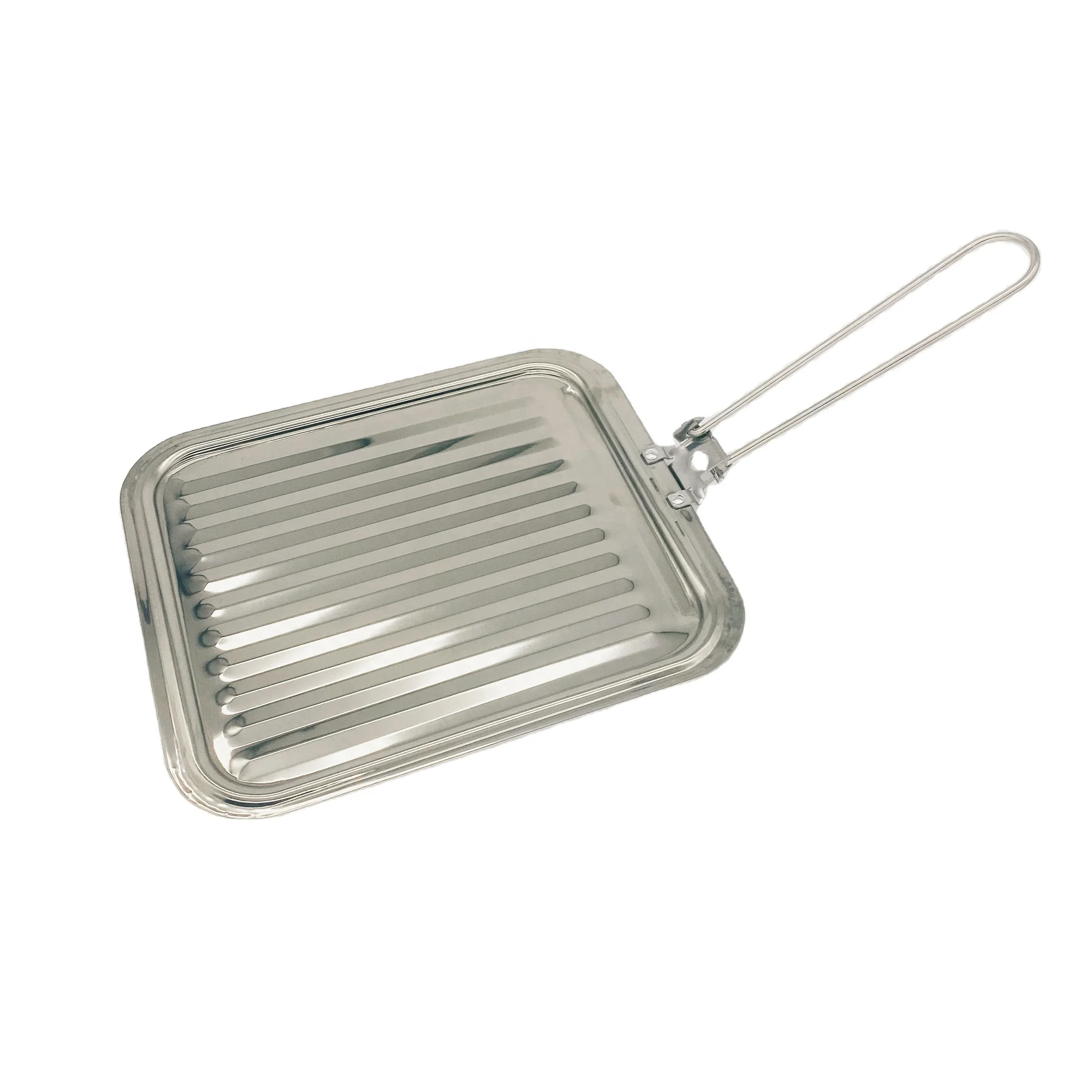 
430 Stainless Steel Folding Handle Double Bottom Grill Toaster Heat Diffuser Reducer Flame Guard Simmer Plate 