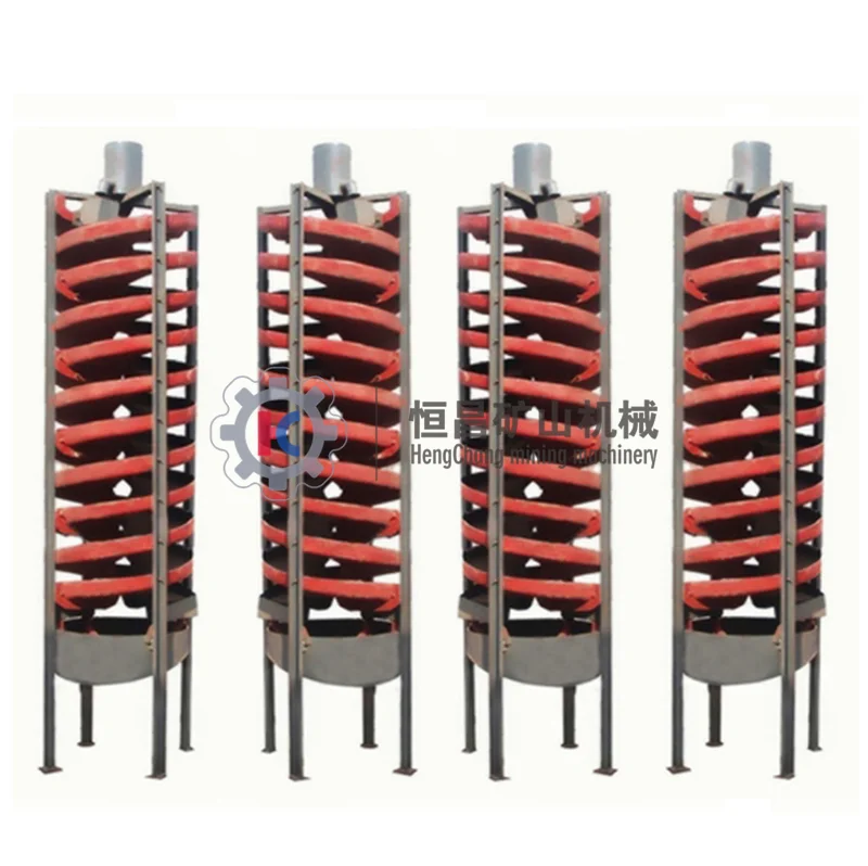Tungsten Ore Tin Ore Zircon Ore Spiral Separation Chute Heavy Metal Tailing Recycling FRP Spiral Chute