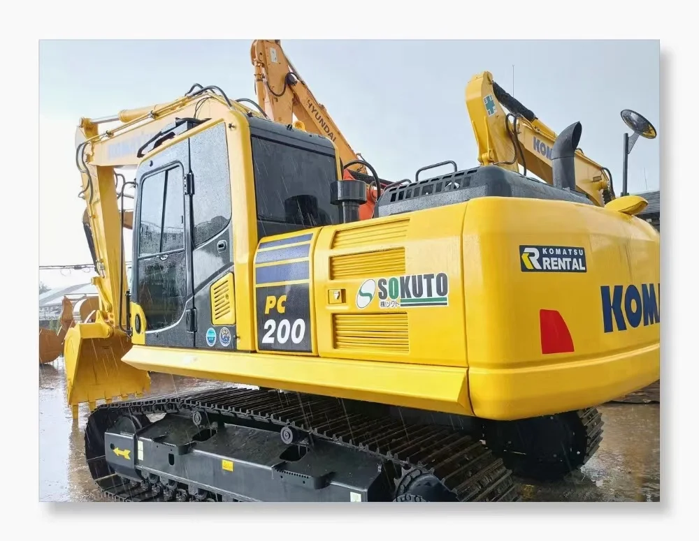 Hydraulic Large excavator Crawler 20ton  Excavators Japan Brand Komatsu pc200  Pc200-8 Used Excavators Provided 100% Ready