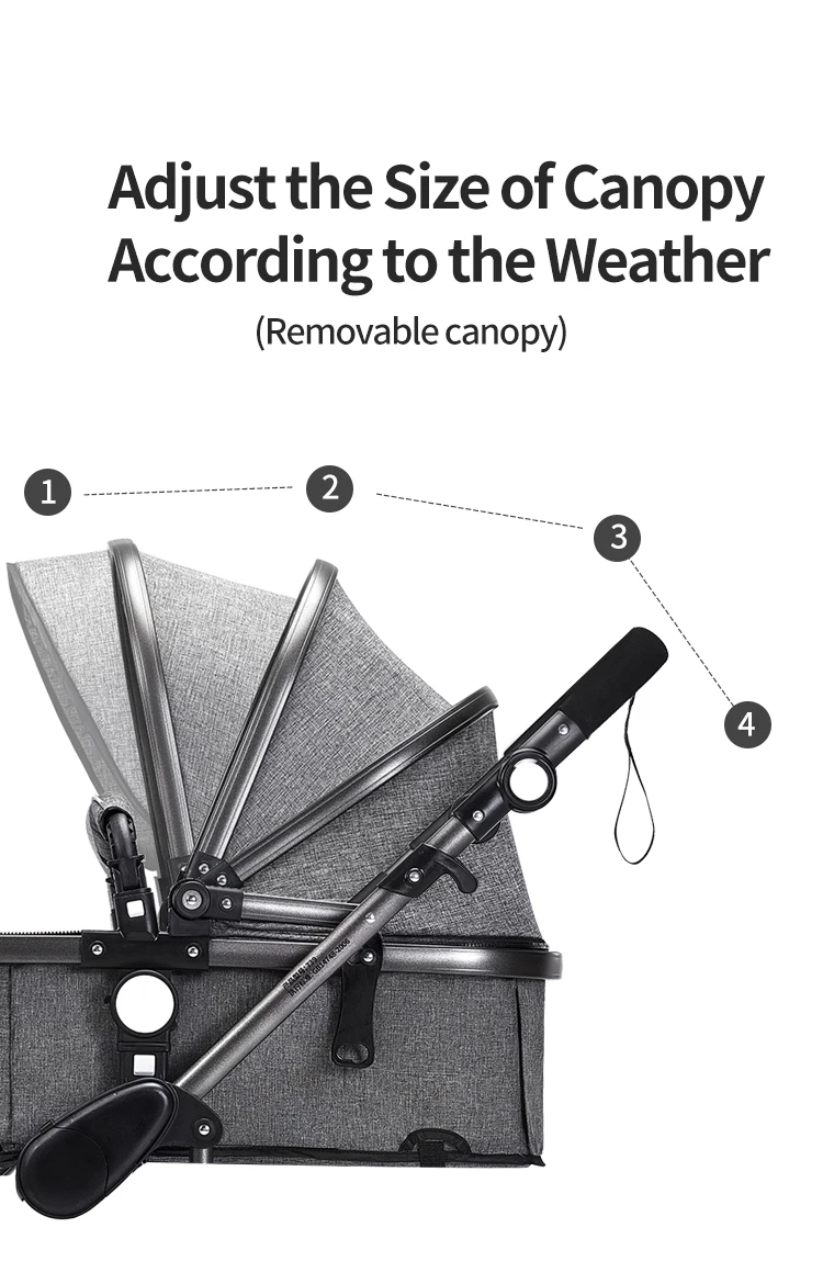 Baby carriage folding adjustable and portable Large space Baby Stuff