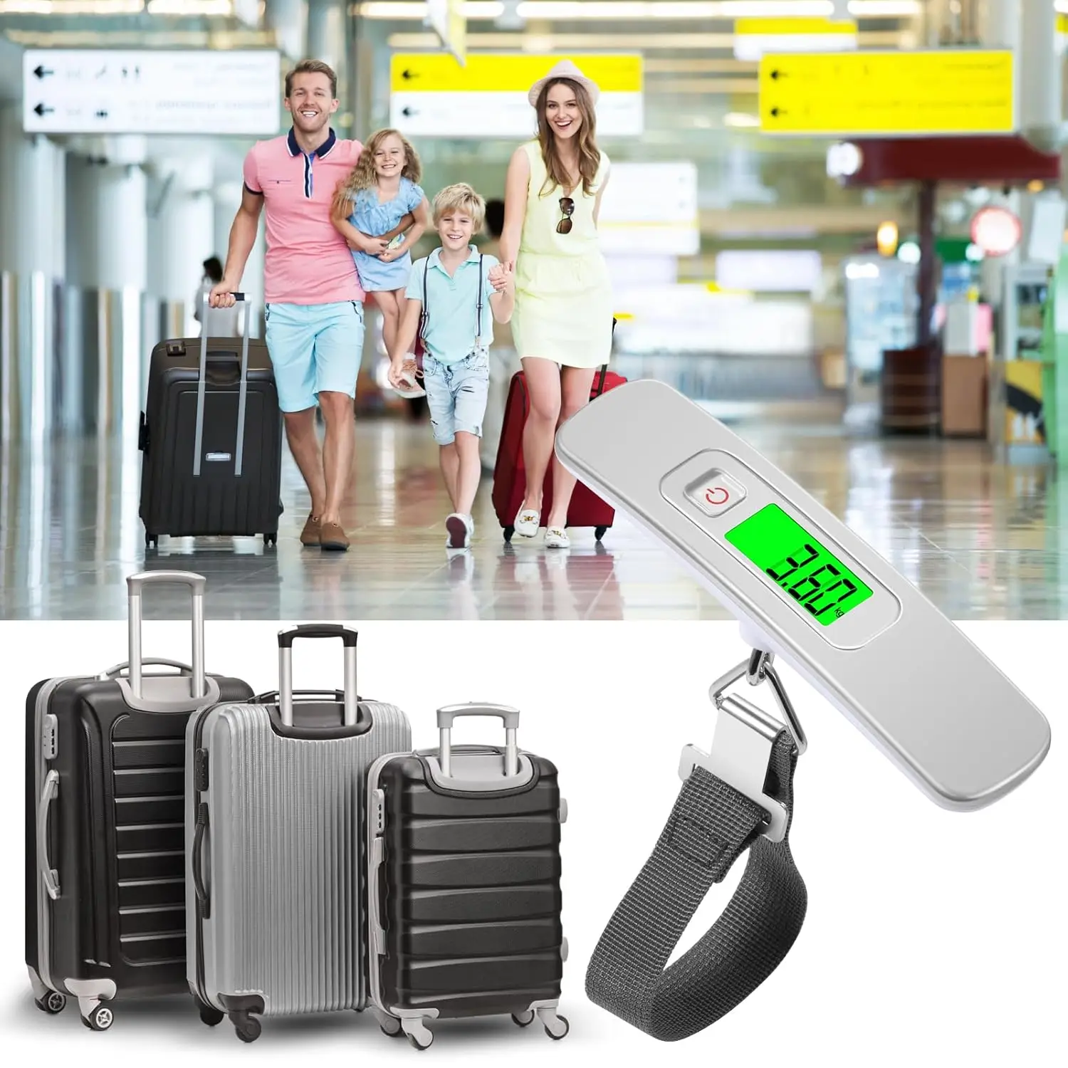 Factory OEM Custom Promotional Gift Small ABS 50kg Portable Travel Luggage Scale