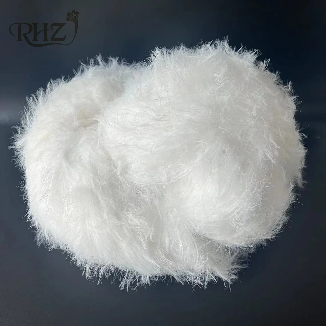 Пряжа из перьев RHZ 6.5nm/1 100% нейлоновая норка 4 0 см НЕОБРАБОТАННАЯ белая на hank для вязания