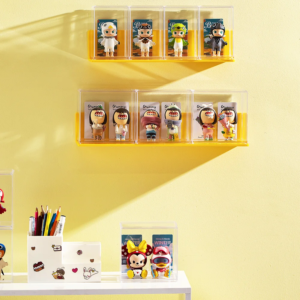 Clear Toy Figure Display Cases For Blind Box Mini Figure Toy Mart Bearbrick Container
