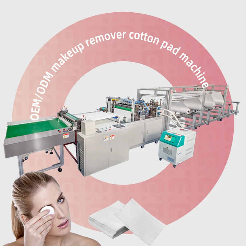 500pcs/min Automatic cotton face pads making machine disposable nonwoven round shape make up remover cosmetic cotton pad machine