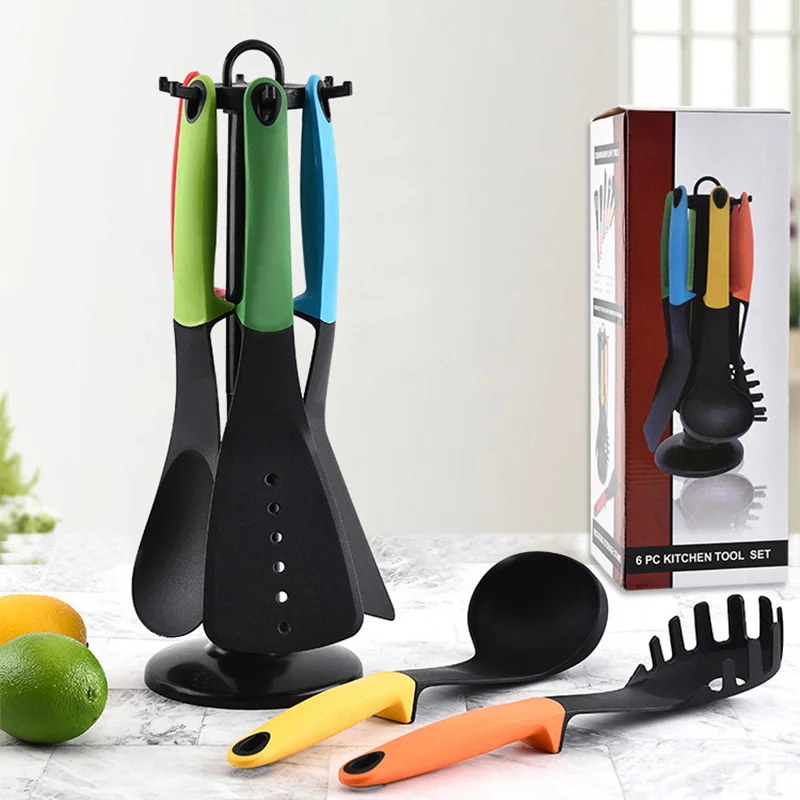 Amazon Eco-friendly 7 PCS Nylon cooking Tools Sets Kitchen Utensils