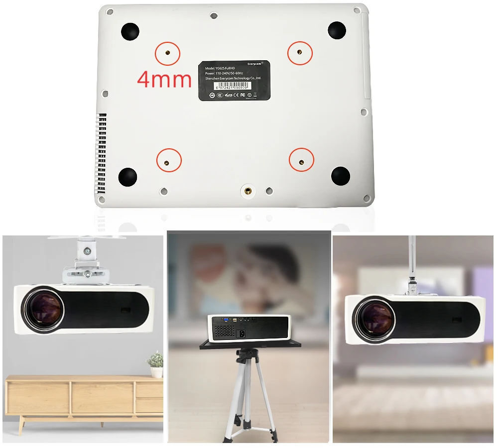 Hot Sale Portable Mobile Phone 4k Projector 6000 Lumens Hd 1080p Lcd Screen Led Mini Projectors