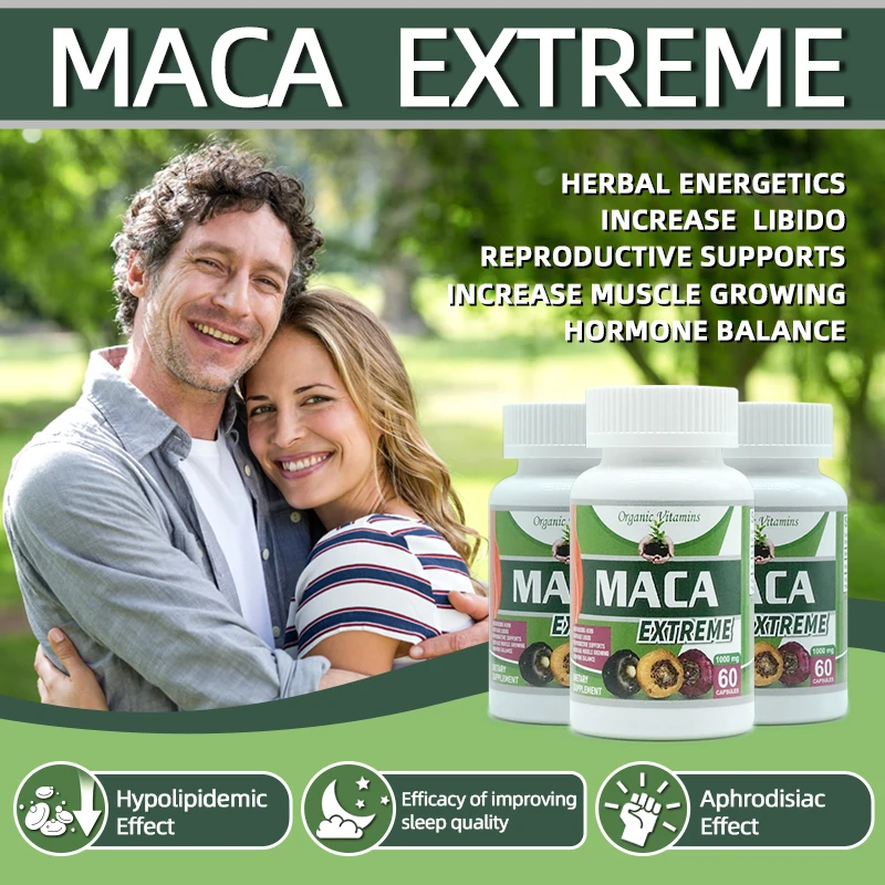 High Quality MACA Extreme Herbal Supplements Enhancing Sleep Quality and Aphrodisiac Effects for Couples