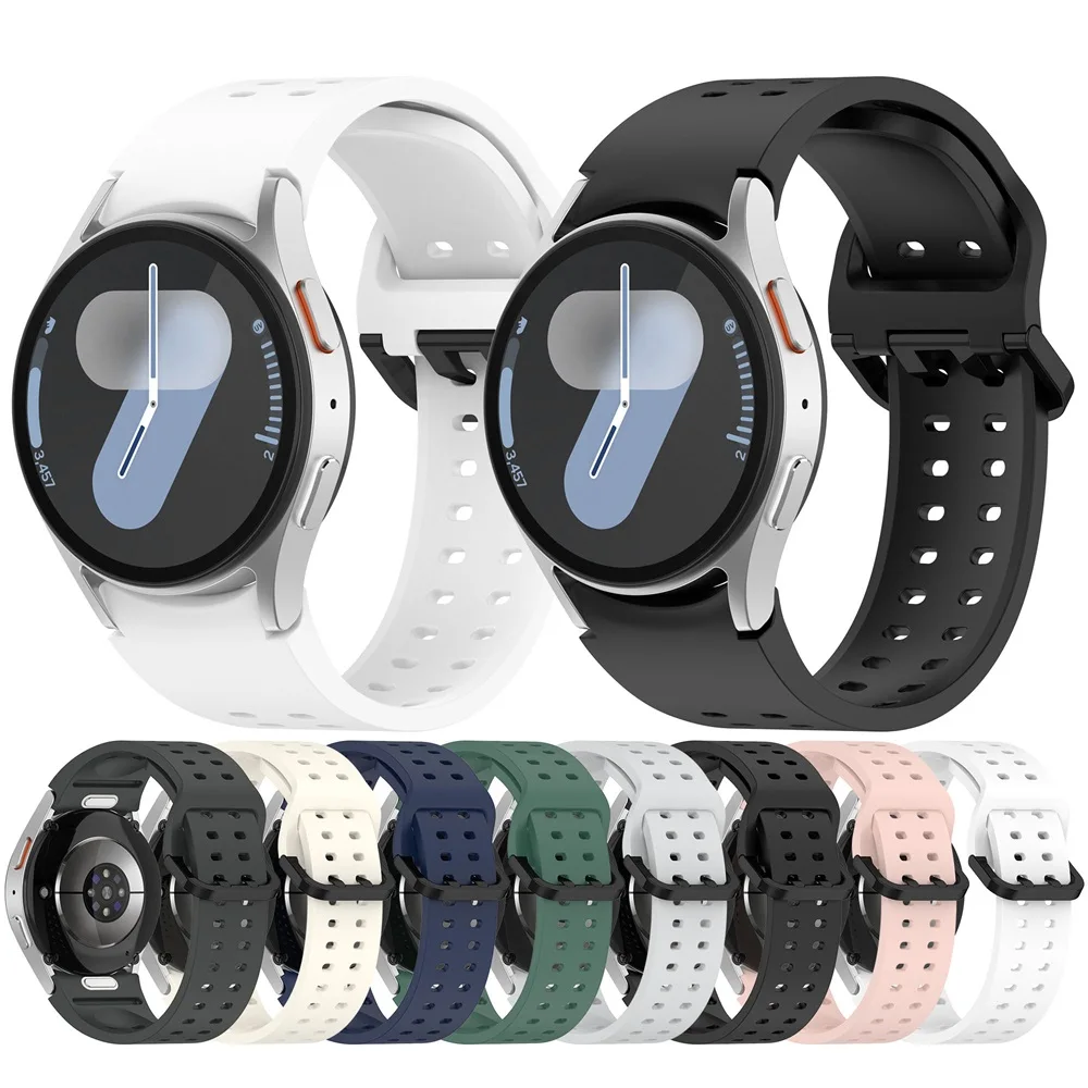 20mm Push button Silicone strap For Samsung Galaxy watch7 Silicone watchband For Samsung Galaxy Watch4/5/6 Quick Button strap