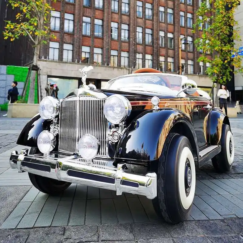 
Four-Wheel Electric Car Classic Car Remote Control Can Seat People Children Ride On Car For 2-8 Years 131*65*58cm 