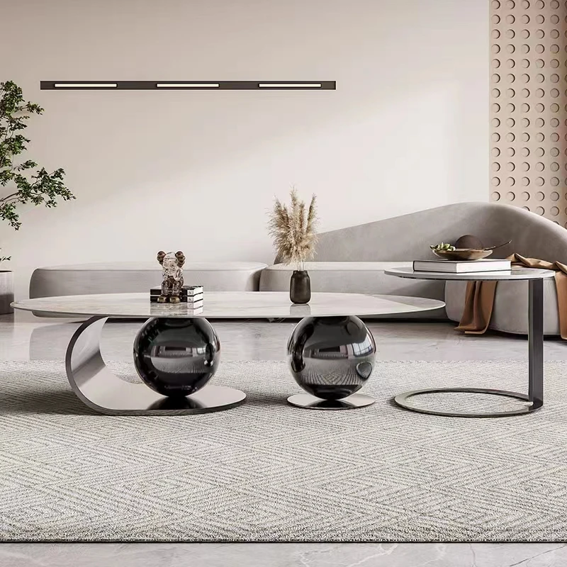 Modern living room center marble central table living room coffee table coffee table set