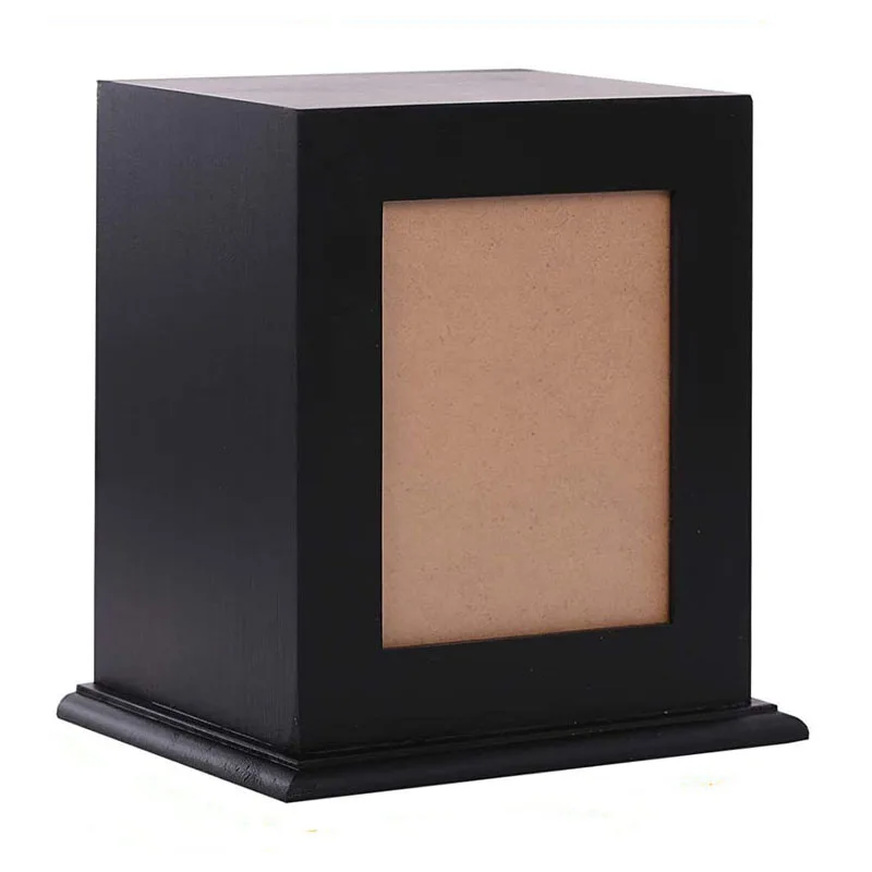 Wooden pet urn multi-color pull-out small animal funeral urn with photo frame urn memorial wooden box