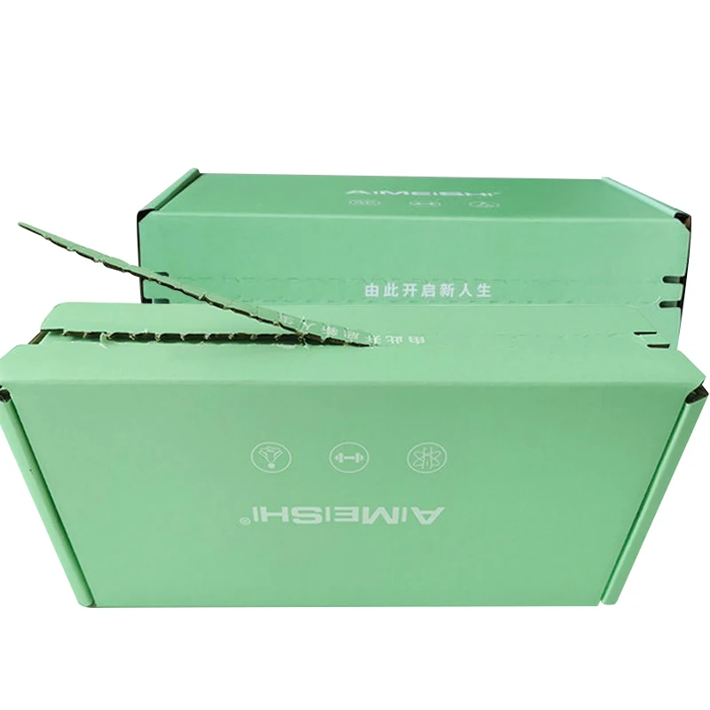 Custom Self Adhesive Zipper Tear Corrugated Paper Ecommerse Shipping Packaging Box With Tear Strip