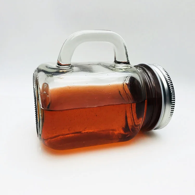 480ml glass tea cup mason jar with handle glass drinking botella de vidrio