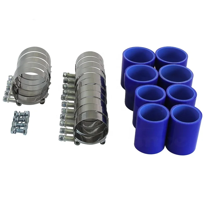 Aluminum Turbo Intercooler Piping Kit w/Clamps+Silicone Couplers Blue For 98-05 Volkswagen VW Jetta Golf GTI MK4 1.8T