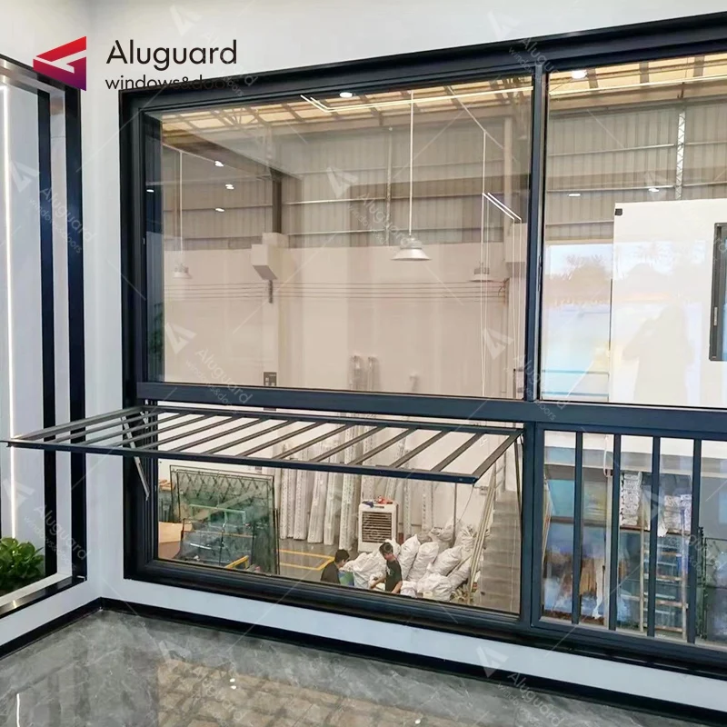 Latest design slim aluminum frame sliding windows and doors AAMA NFRC USA standard  villa house window sliding