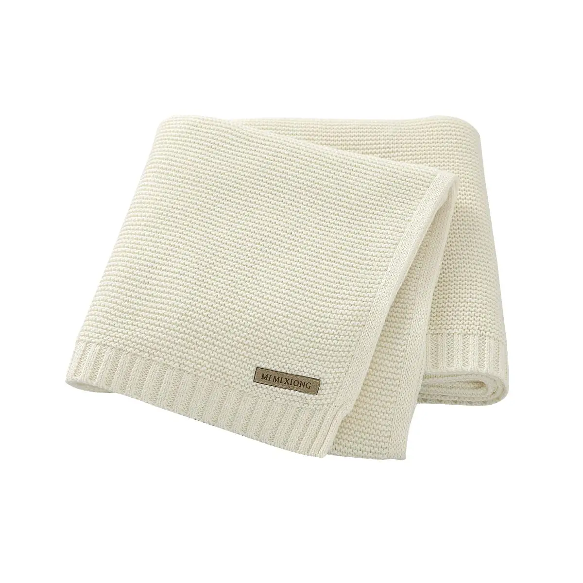 Wholesale Hot Sale 100% Organic Cotton Knitted Cashmere Baby Blanket For Baby Boy And Girls Soft Baby Blanket