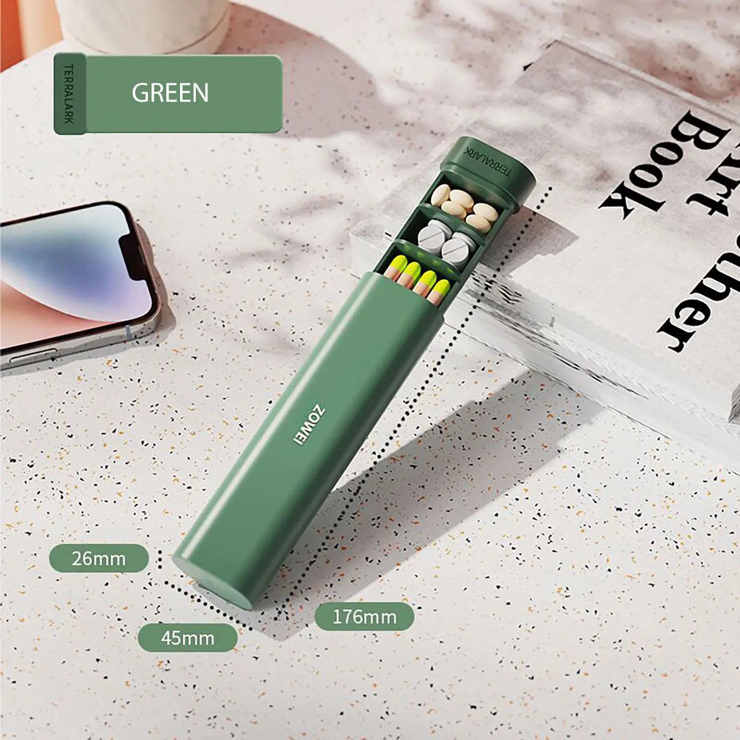 Factory Custom Large Travel 7 Day Daily Weekly Pill Organizer Pill Box Case Travel Medicine Organizer