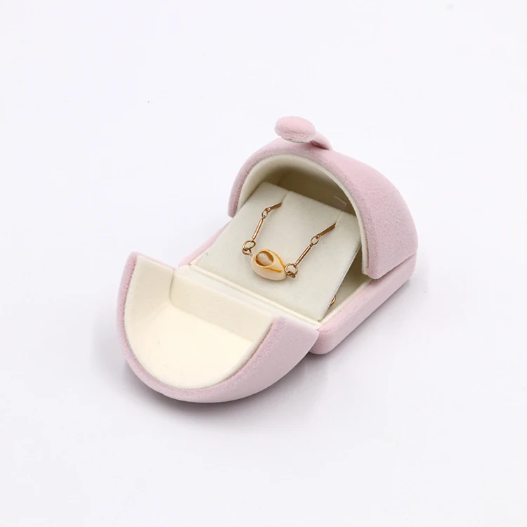 Custom Romantic Sweet Luxury Small Velvet Engagement Necklace  Ring Box Jewelry Box