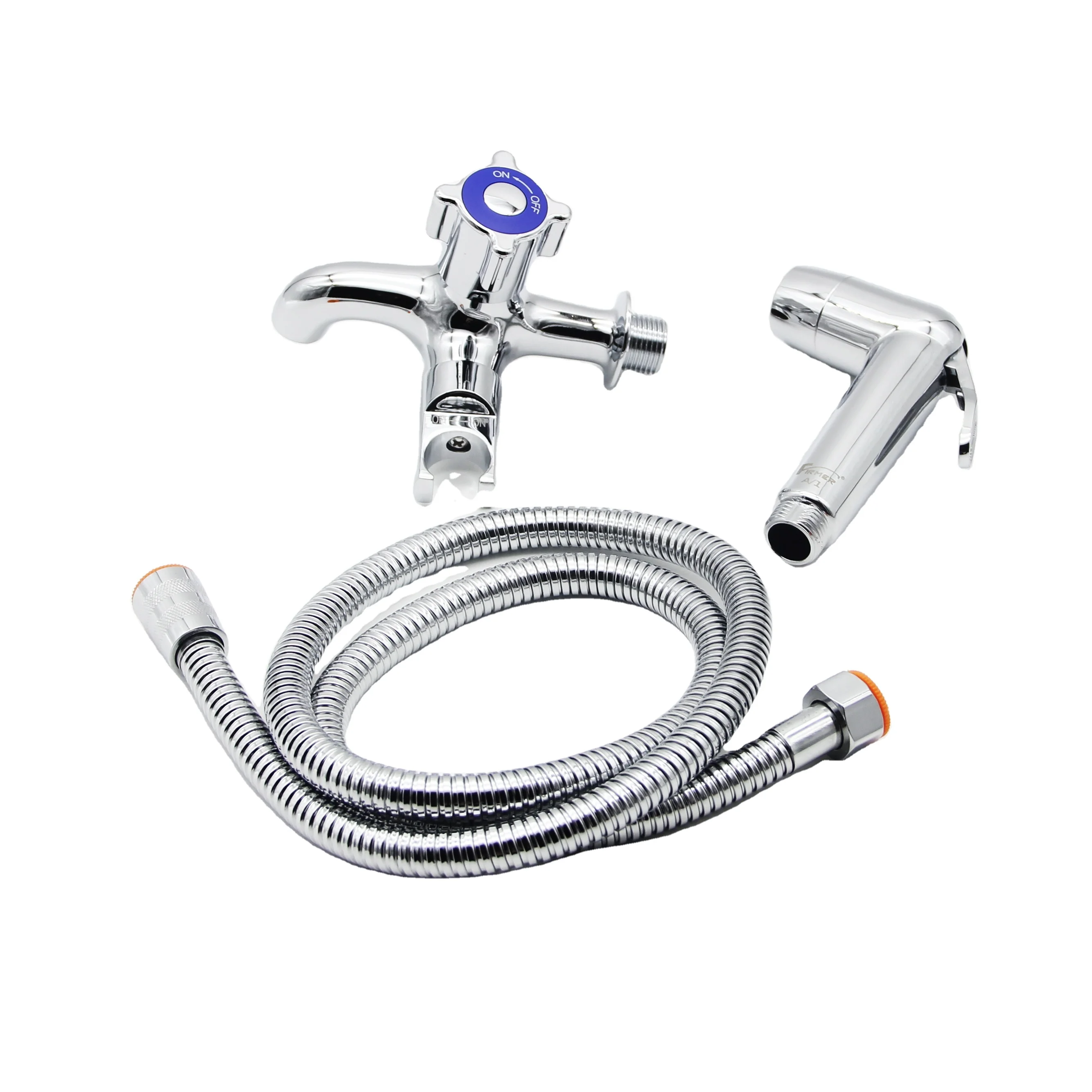 FIRMER Bathroom  Brass Bidet Tap With Shower Wall Mounted ABS hand held Bidet sprayer set