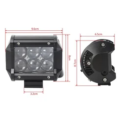 18w led work light bar spot flood combo truck led lights bar