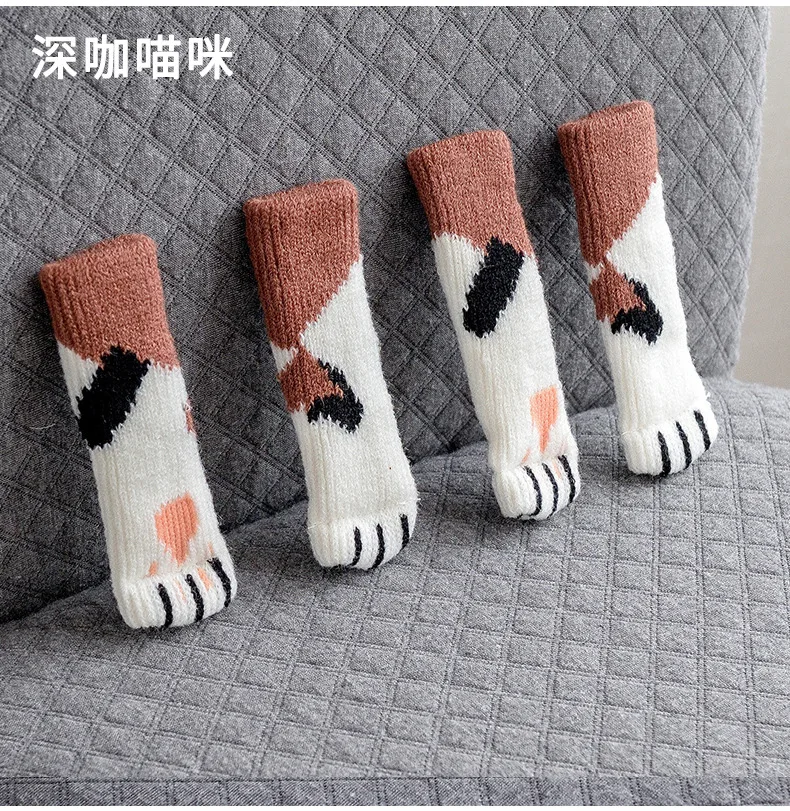 
Floor Protectors Set Socks Elastic Non Slip Stool Table Sofa Square Cover Feet Cap Furniture Felt Pads Chair Leg Floor Protector 