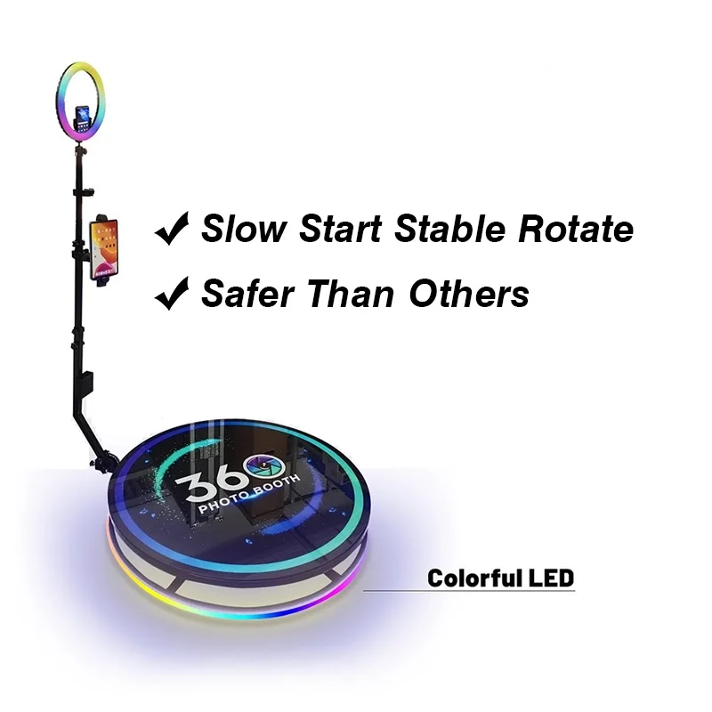 2022 360 photo booth machine buy self rotation 360 video booth light weight camera photo booth multipuprose