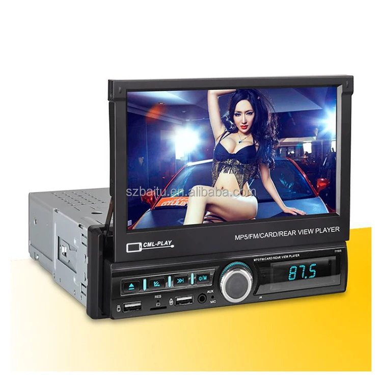 7 inch MP5 1 Din Car Radio Autoradio Retractable Touch Screen RDS AUX BT FM Stereo Auto Car dvd player