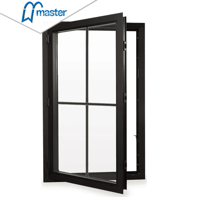 Hot Sale Windproof French  Windows Swing Windows Aluminum Double Glass Casement Windows With High Quality
