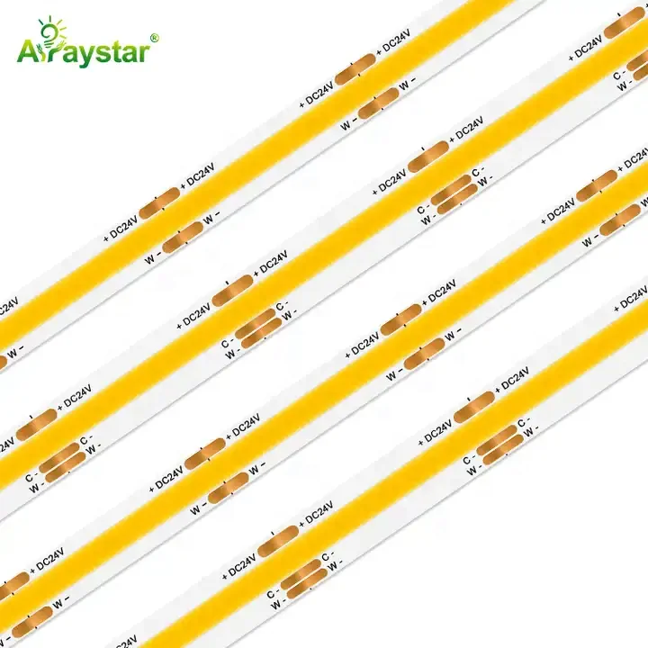 Mini cutting dual color COB strip light IP20 IP65 IP67 led tape light DC24V 608 CCT Tunable Adjustable LED Strip Light