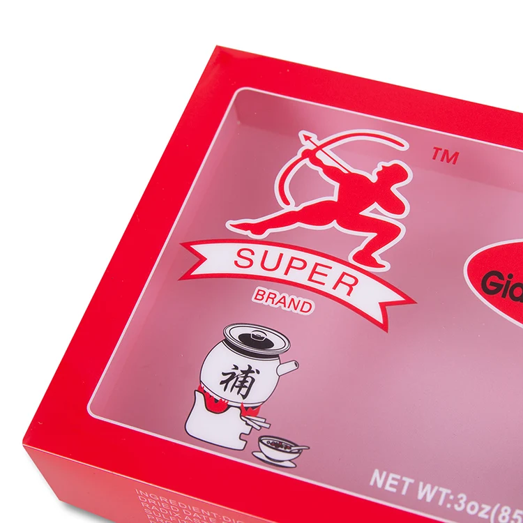 custom clear small clear plastic telescoping gift  box packaging for  Chinese medicine ,herb , American ginseng