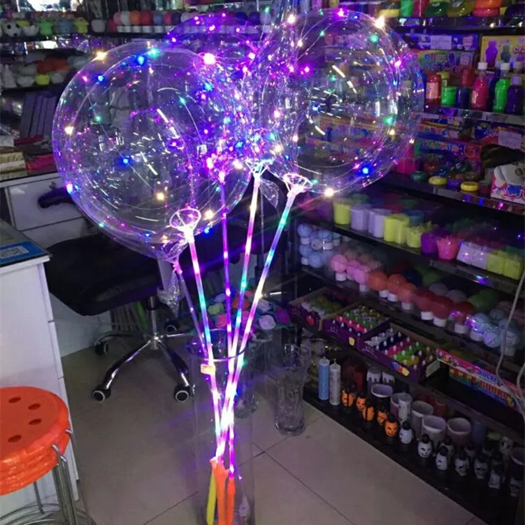 ballons led balloon light flashing Hot Sale 18inch Led Light Bubble Balloon Luminous Balloon For Wedding Birthday Party