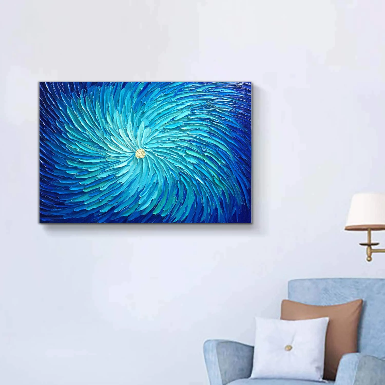 Wholesale Modern Texture Canvas Home Decorations 3D Handmade Oil Paintings for Living Room