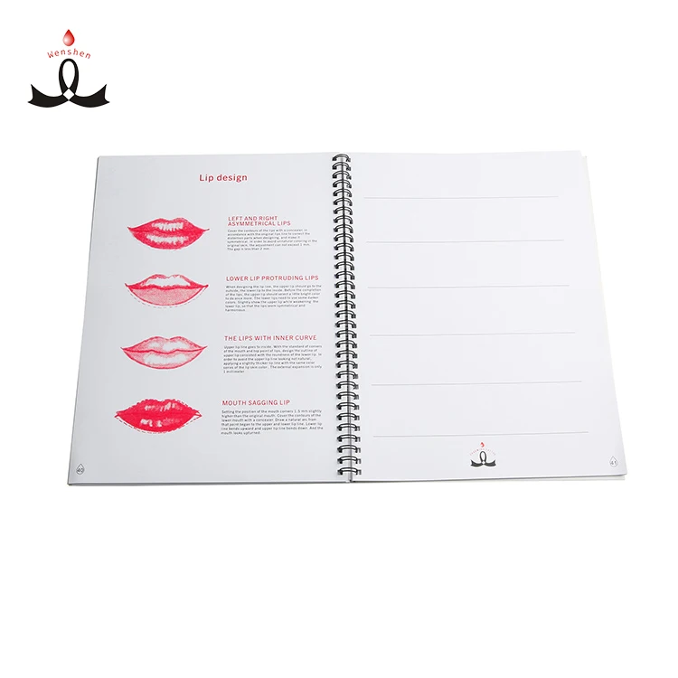 Wenshen English Microblading Practice Training Book Permanent Makeup Practice Album For Training Academy