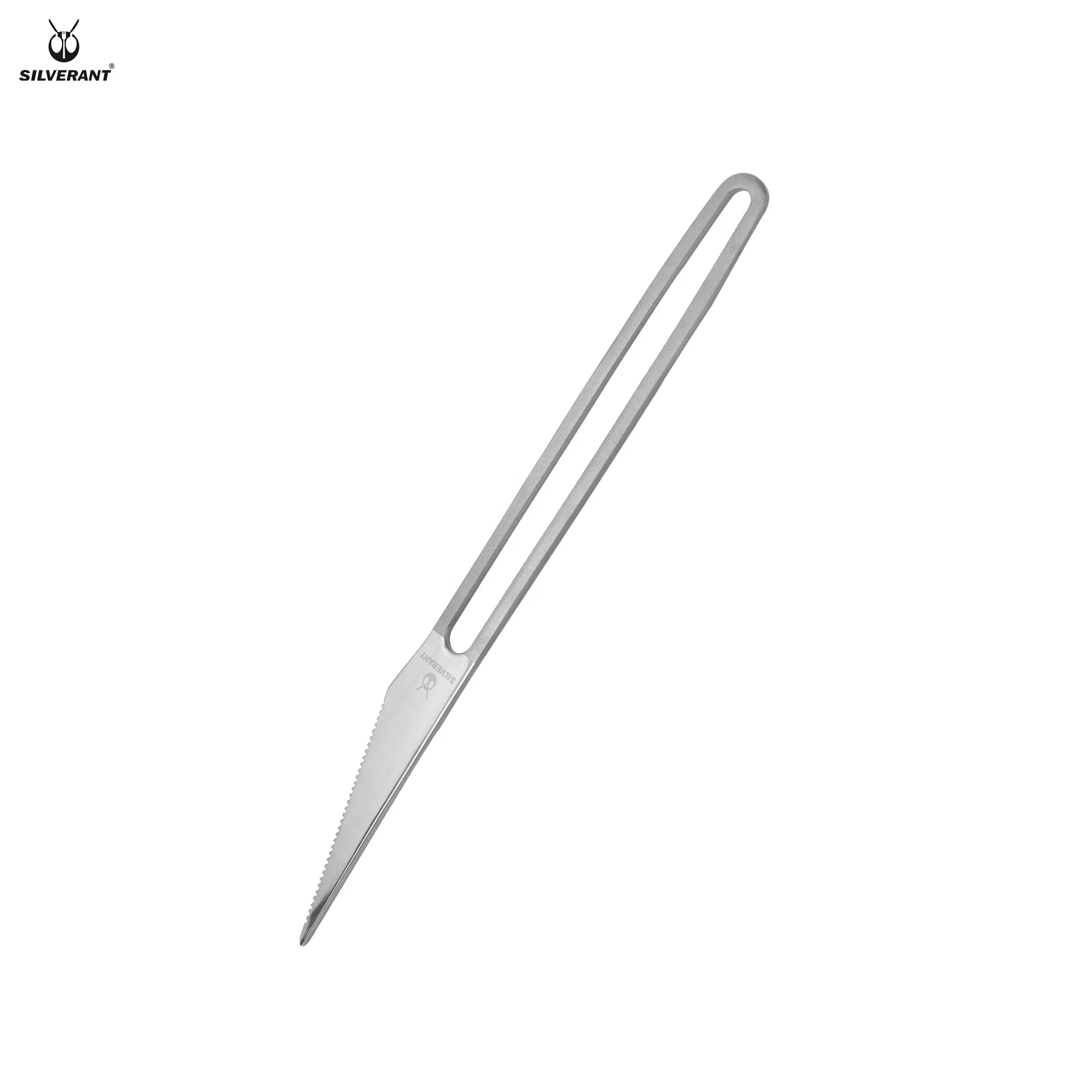 
Titanium knife Backpacker Camping Washable Bag Reusable hollow handle tableware cutlery 