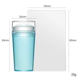 Amazon Hot Sale Silicone Jelly French Manicure Stamper Set Nail Art Stamping Polish Print with Cover Stencil Transfer Tool 3.1cm