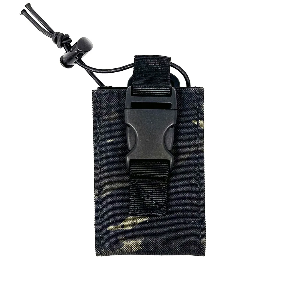 Tactical Molle Radio Pouch 600D Nylon Universal Radio pouch  Elastic Walkie Talkies Holder