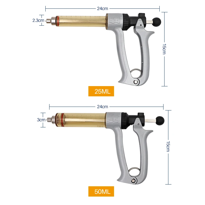50ml Animal Vaccine Syringes Veterinary Instrument Reusable Automatic Animal Continuous Injection Syringe