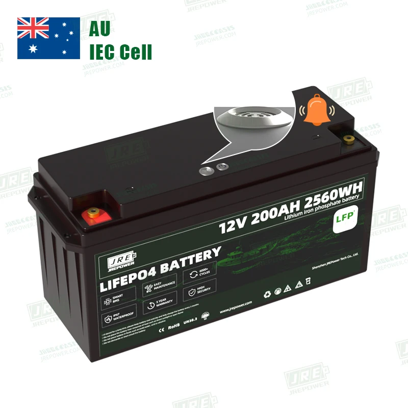 12.8V 200Ah Australia Factory Supply Buzzer Storage System Deep Cycle Lifepo4 12.8v 12 Volts Back up Power Wall