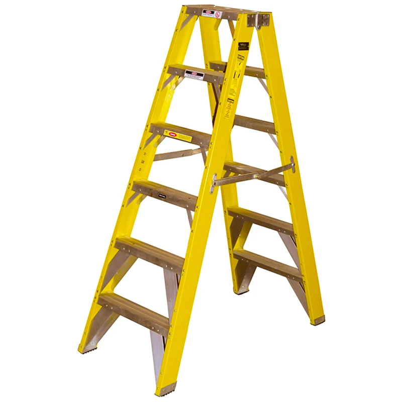 High Strength pultrusion safety Industrial Step Extension Fiberglass Portable Fire Ladder
