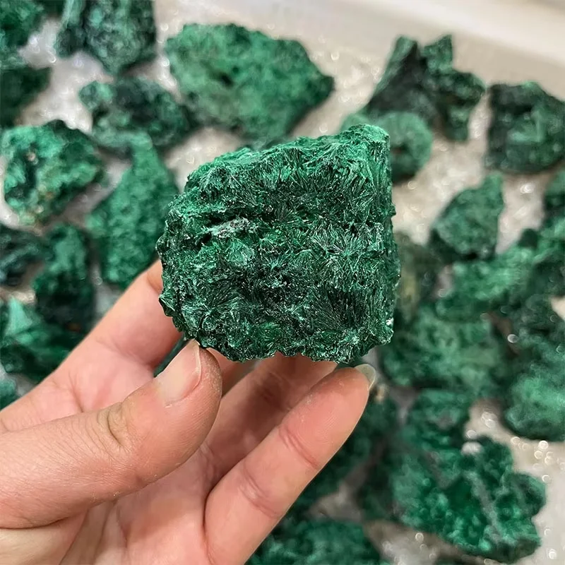 Wholesale Natural Rough Stones Crystal Minerals Specimen green malachite raw stone