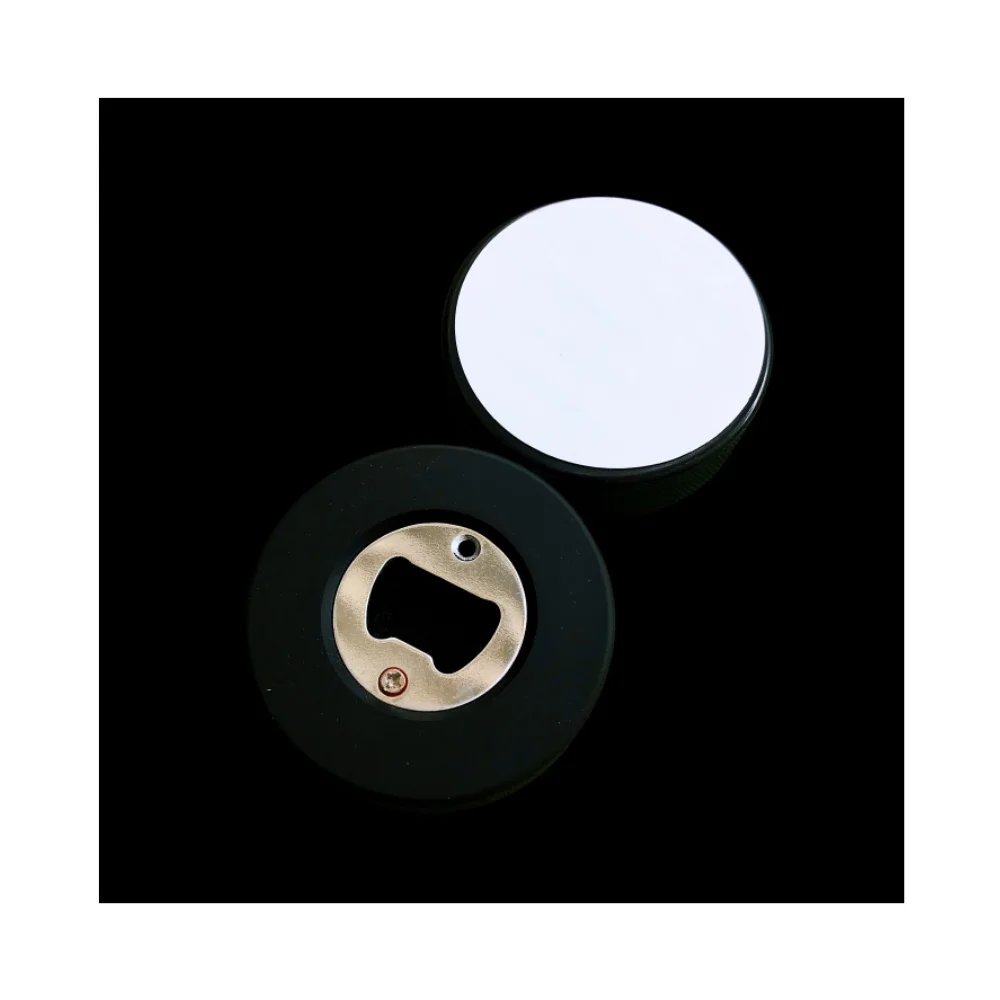Professional OEM Customized Team Logo size sublimation printable wholesale ice puck hockey pucks bottle openers blanks
