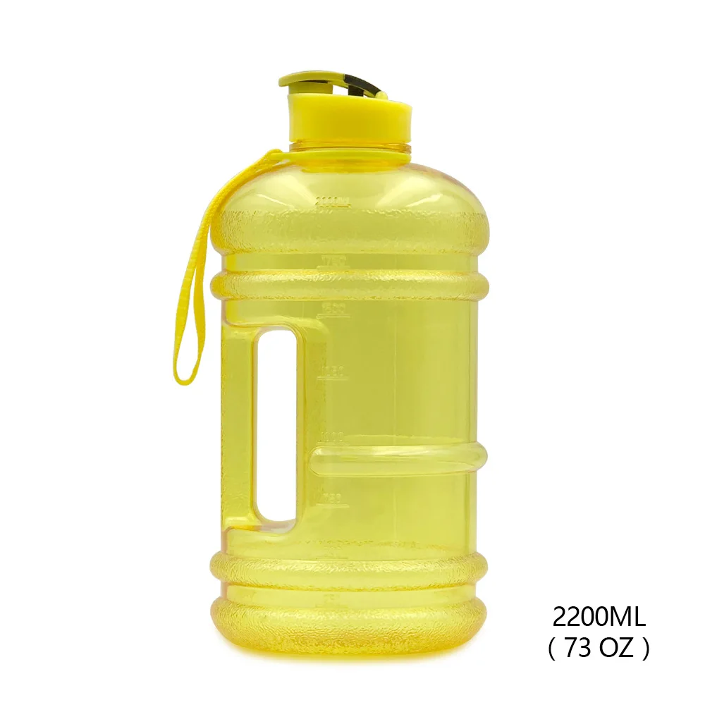 2.2 litre food-grade PETG portable wide mouth sports water bottle gym bottle