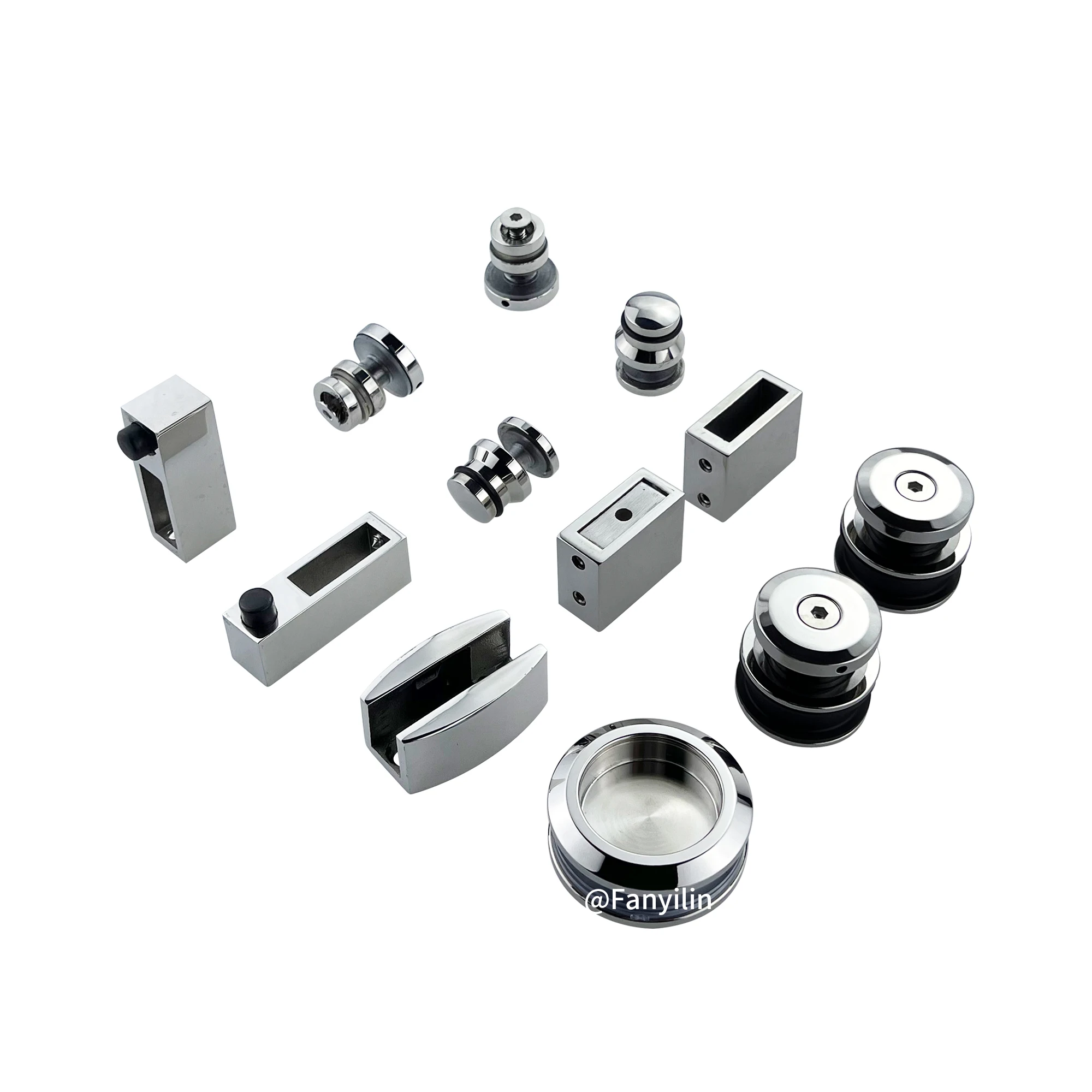 frameless glass sliding parts kit shower glass hardware sliding door rollers wheel system for bathroom